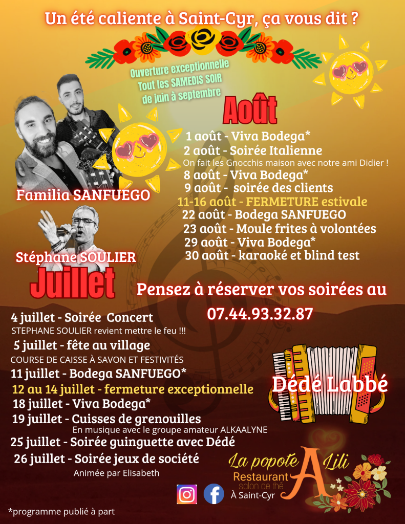 🌞programme de l'été🌞 - 2