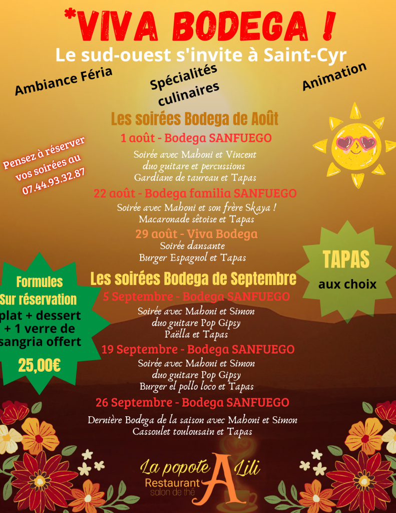 🌞Programme de l'été 🌞 Août - Septembre - 2